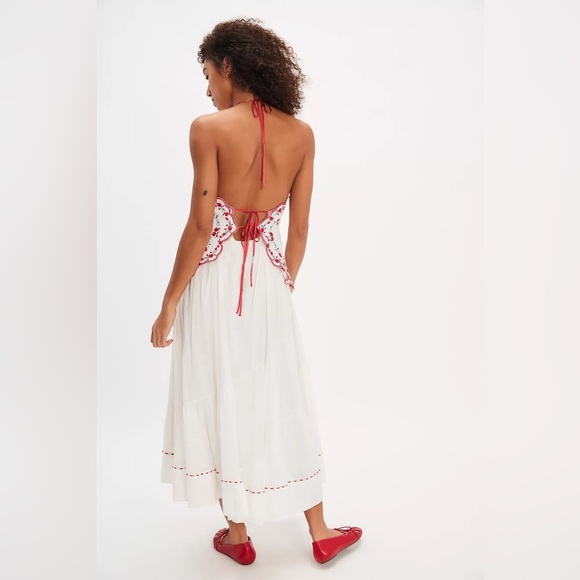 FREE PEOPLE NWT Valenciana White Midi Dress - Picture 5 of 15